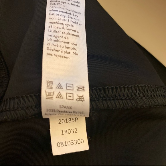 Spanx Black & Gray Faux Leather Metallic Camo Ankle Leggings - Picture 9 of 9